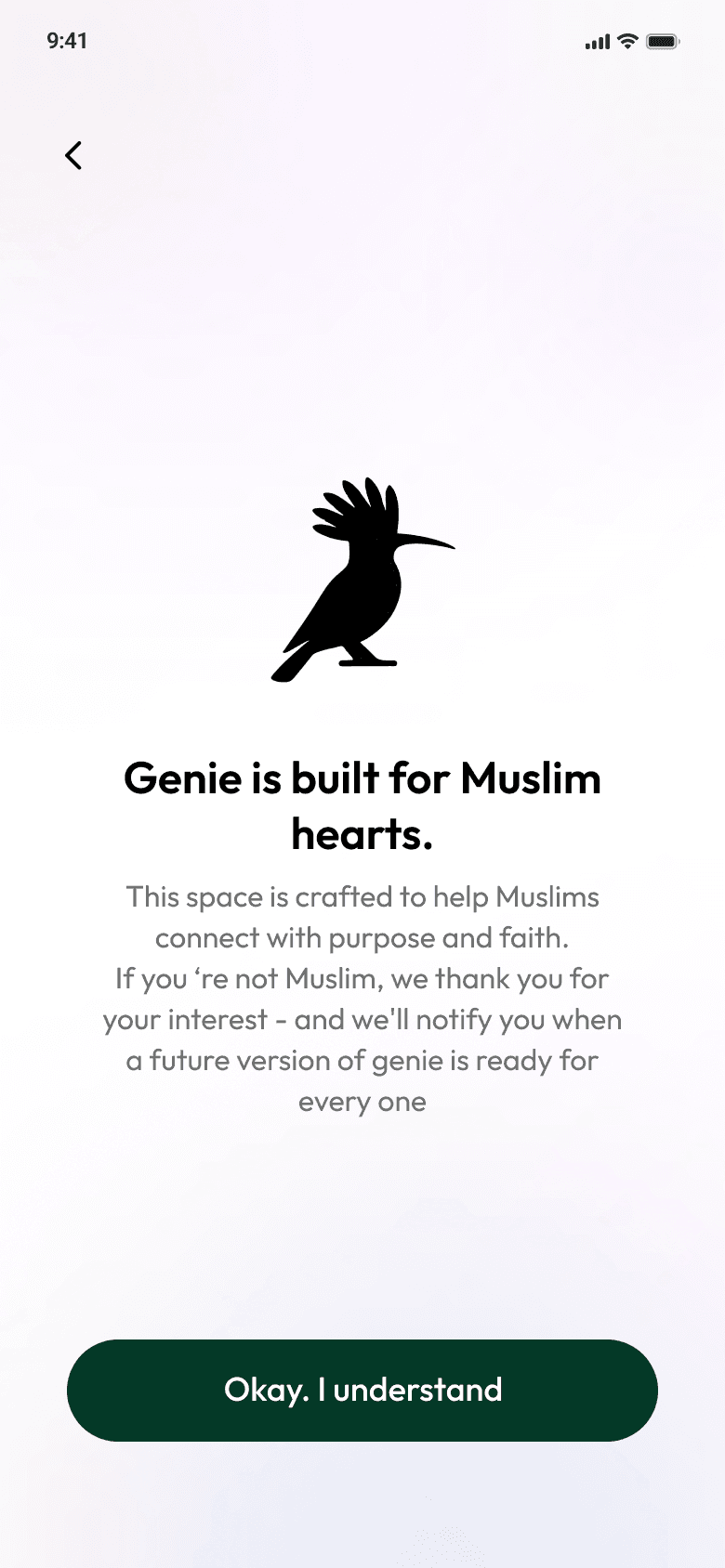 Genie onboarding screen five