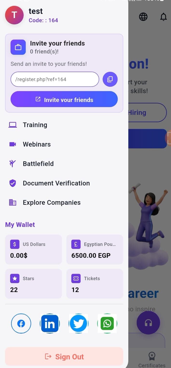 HalaCareer eighth screen